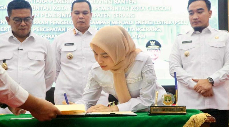 Tandatangani PKS PSEL, Bupati Serang Ratu Zakiyah Yakini Persoalan Sampah Bakal Tertangani