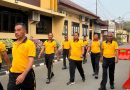 Jaga Kebugaran dan Kekompakan, Personel Polres Serang Gelar Olahraga Bersama